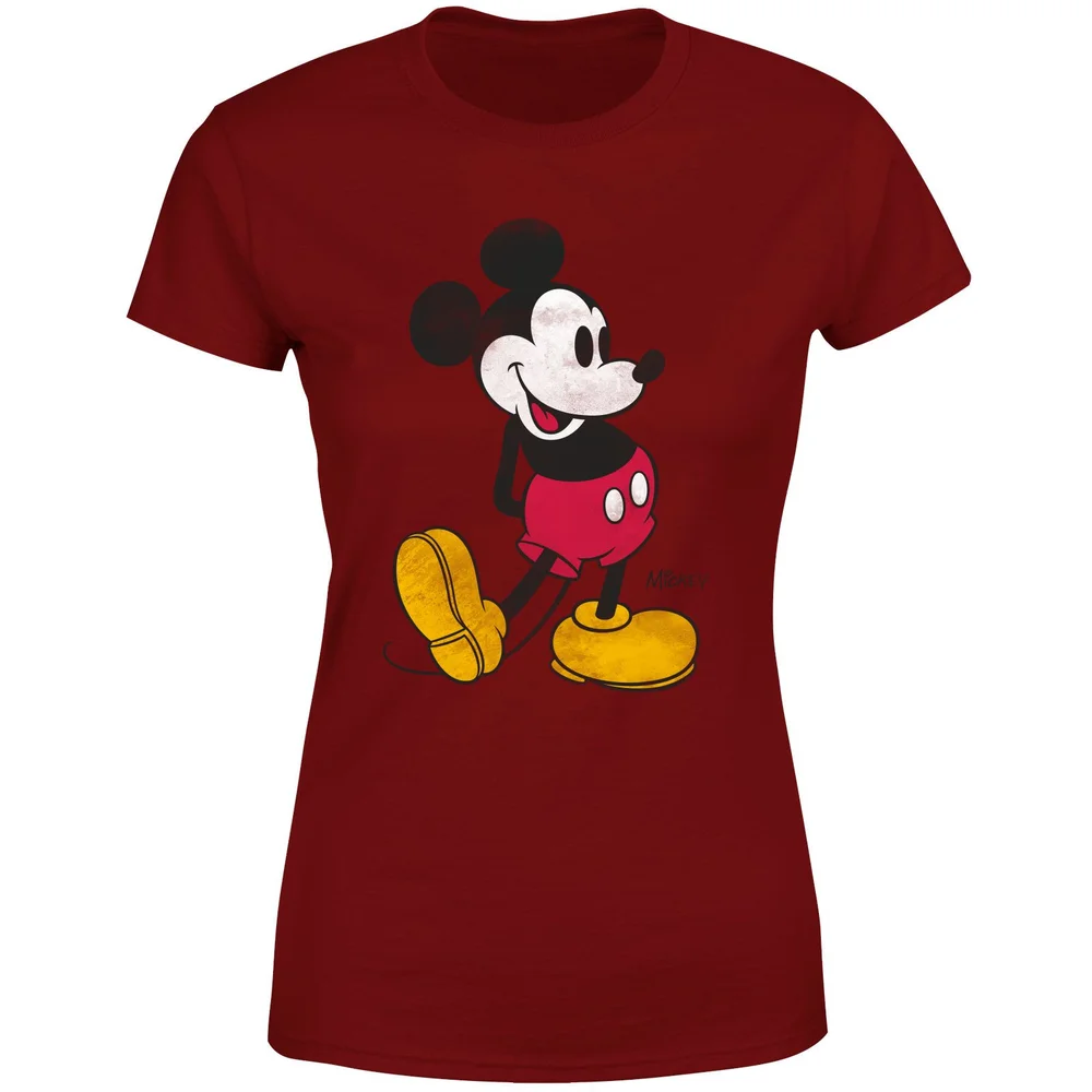 Disney Mickey Mouse Classic Kick Women's T-Shirt - Burgundy - XS Afbeelding 1