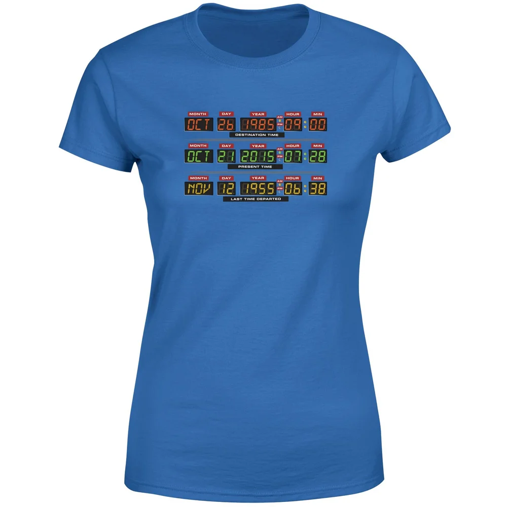 Back To The Future Destination Clock Women's T-Shirt - Blue - XS Afbeelding 1