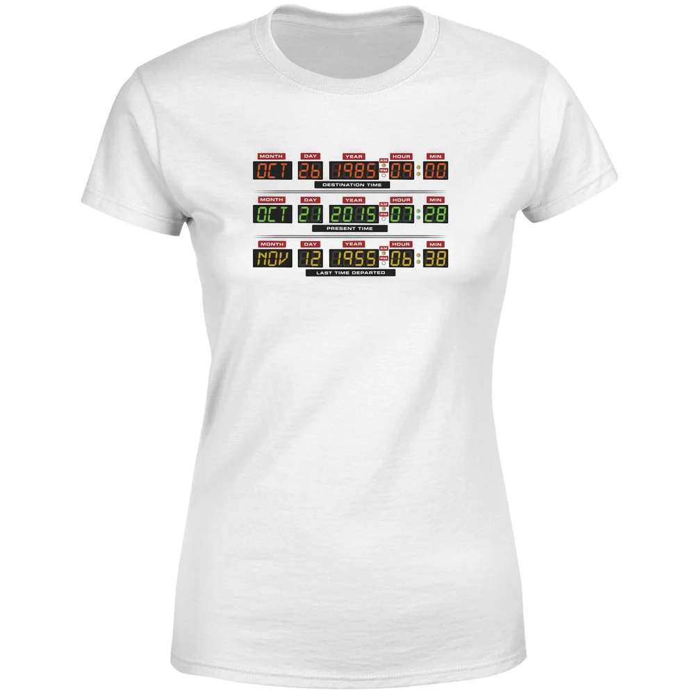 Back To The Future Destination Clock Women's T-Shirt - White - XS Afbeelding 1