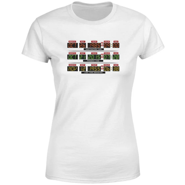 Back To The Future Destination Clock Women's T-Shirt - White