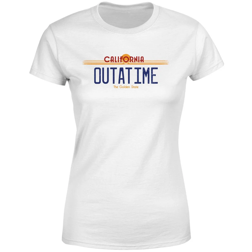 Back To The Future Outatime Plate Women's T-Shirt - White - XS Afbeelding 1