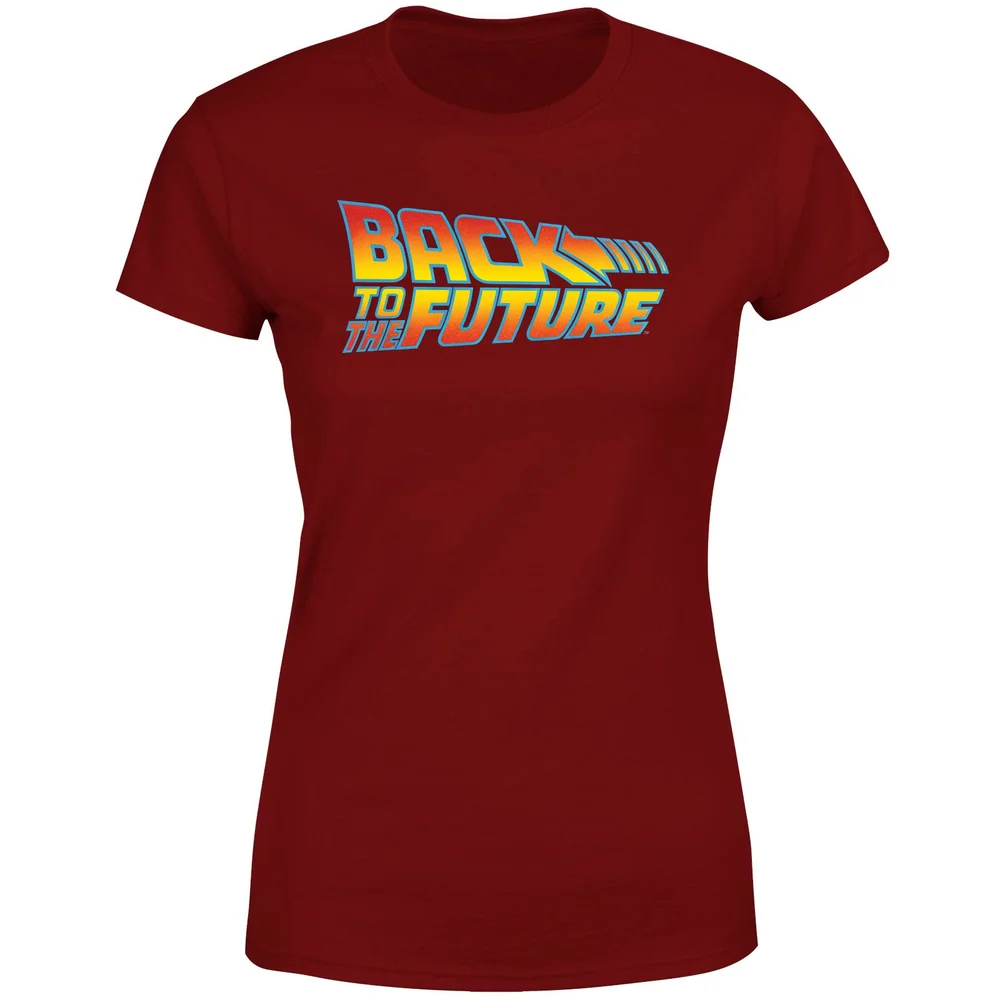Back To The Future Classic Logo Women's T-Shirt - Burgundy - XS Afbeelding 1