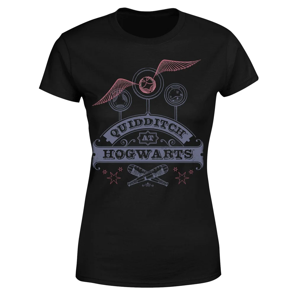Harry Potter Quidditch At Hogwarts Women's T-Shirt - Black - XS Afbeelding 1