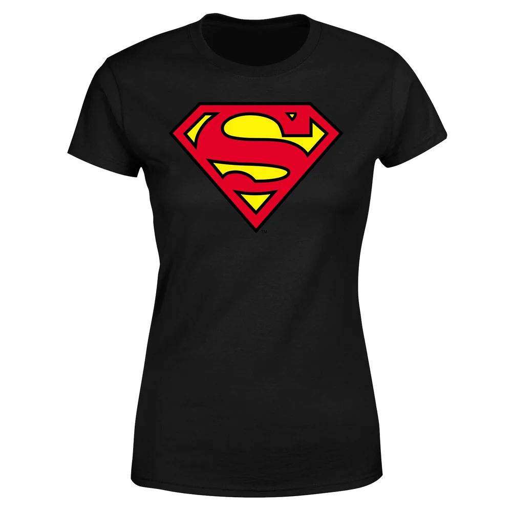 Official Superman Shield Women's T-Shirt - Black - XS Afbeelding 1