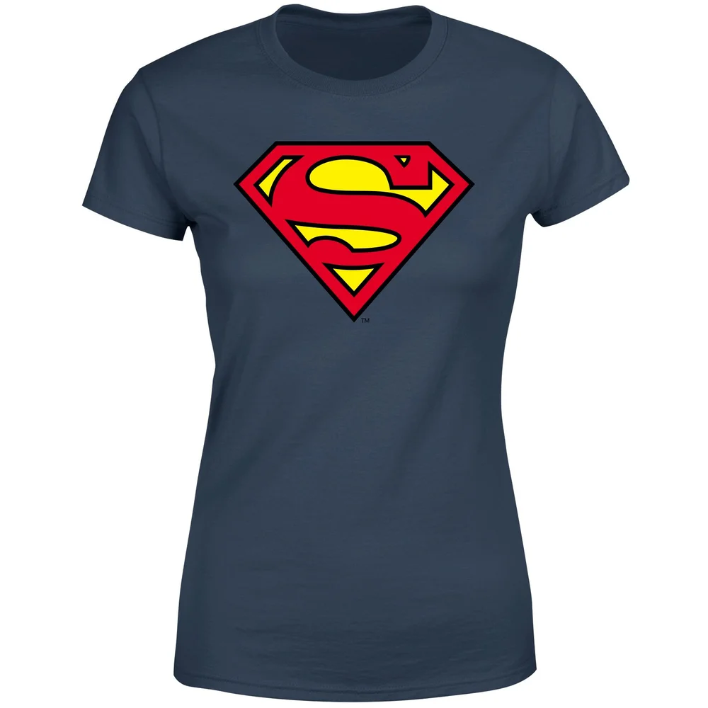 Official Superman Shield Women's T-Shirt - Navy - XS Afbeelding 1