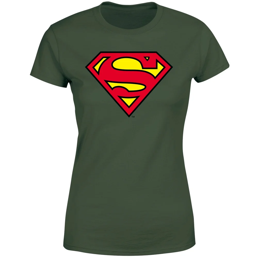 Official Superman Shield Women's T-Shirt - Green - XS Afbeelding 1
