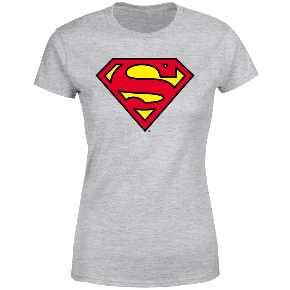Official Superman Shield Women's T-Shirt - Grey - XS Afbeelding 1