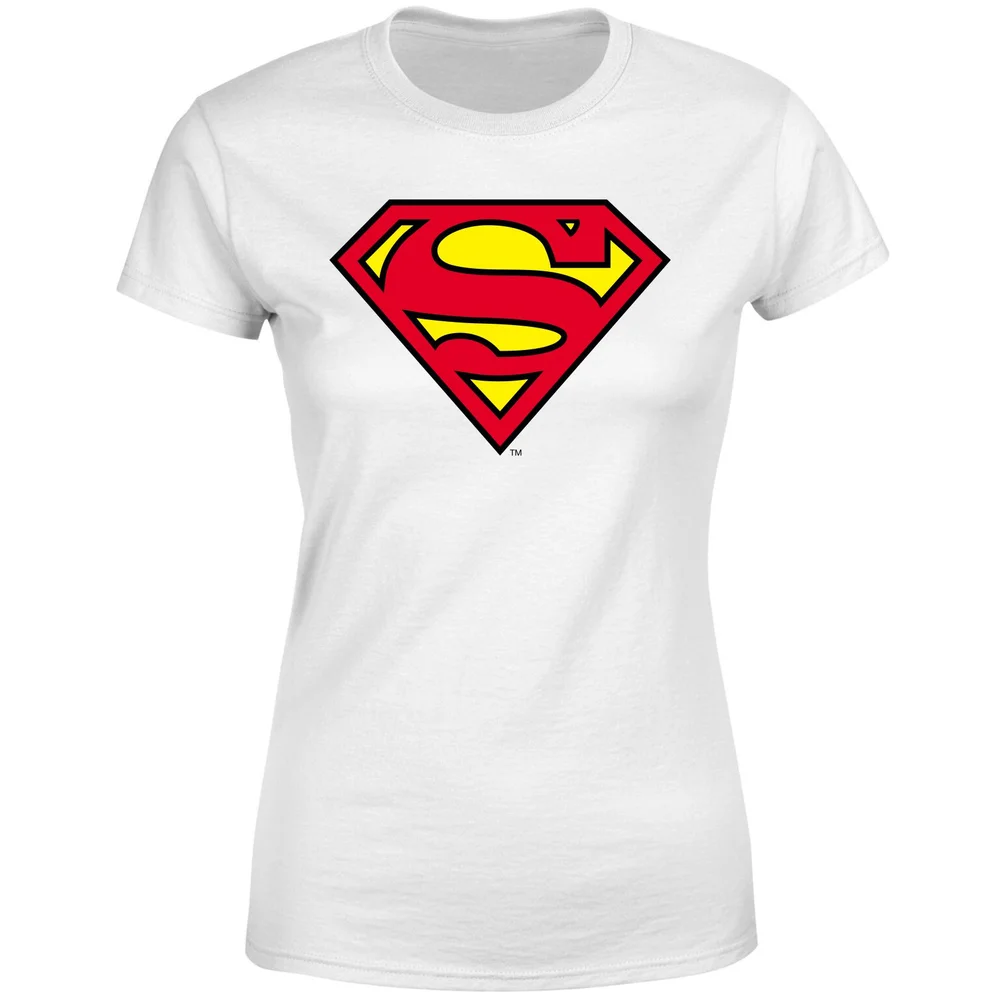 Official Superman Shield Women's T-Shirt - White - XS Afbeelding 1