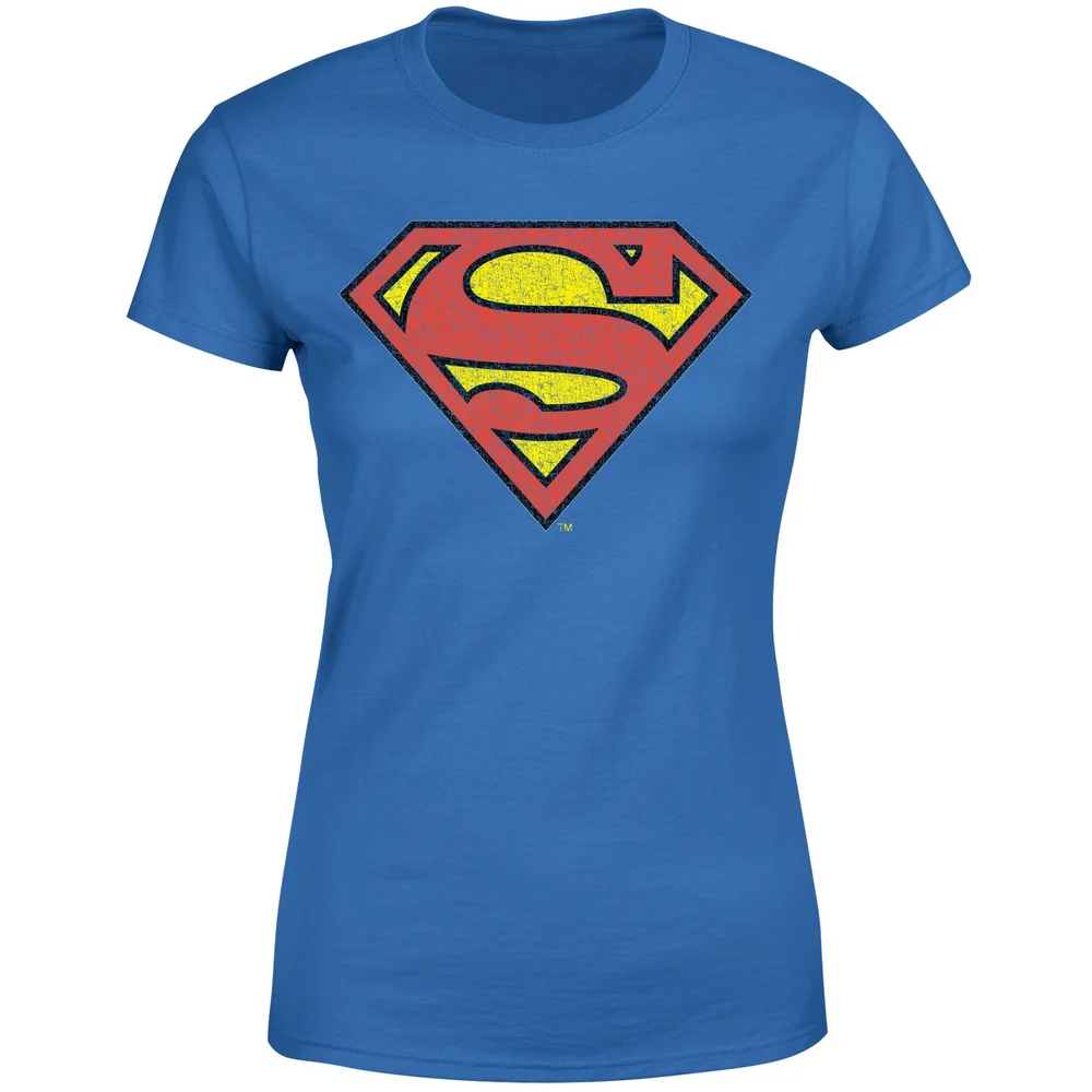 Official Superman Crackle Logo Women's T-Shirt - Blue - XS Afbeelding 1