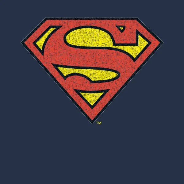 Official Superman Crackle Logo Women's T-Shirt - Navy