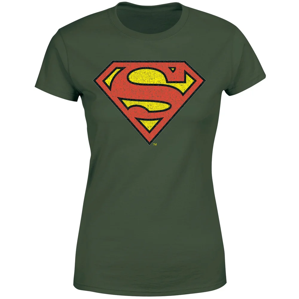 Official Superman Crackle Logo Women's T-Shirt - Green - XS Afbeelding 1