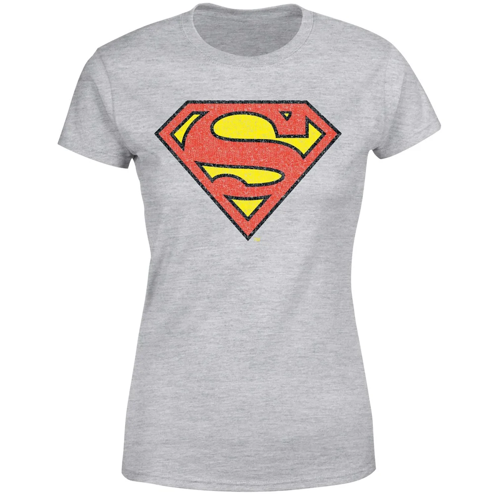Official Superman Crackle Logo Women's T-Shirt - Grey - XS Afbeelding 1