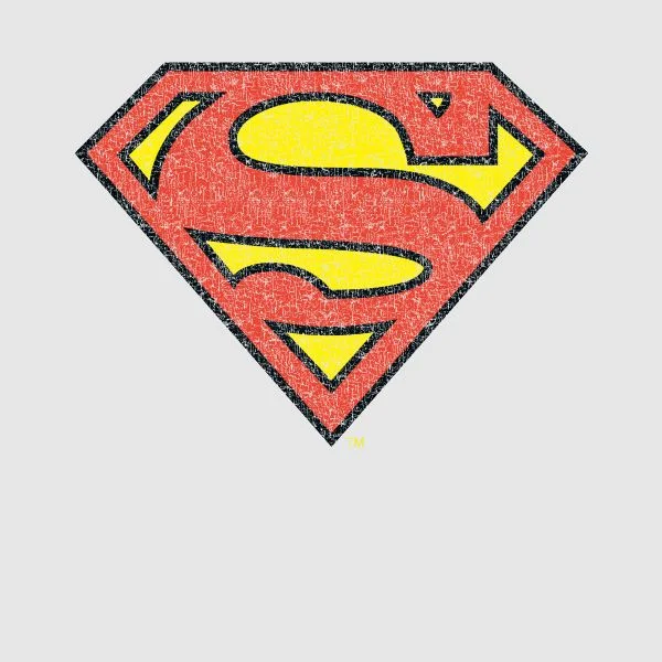 Official Superman Crackle Logo Women's T-Shirt - Grey