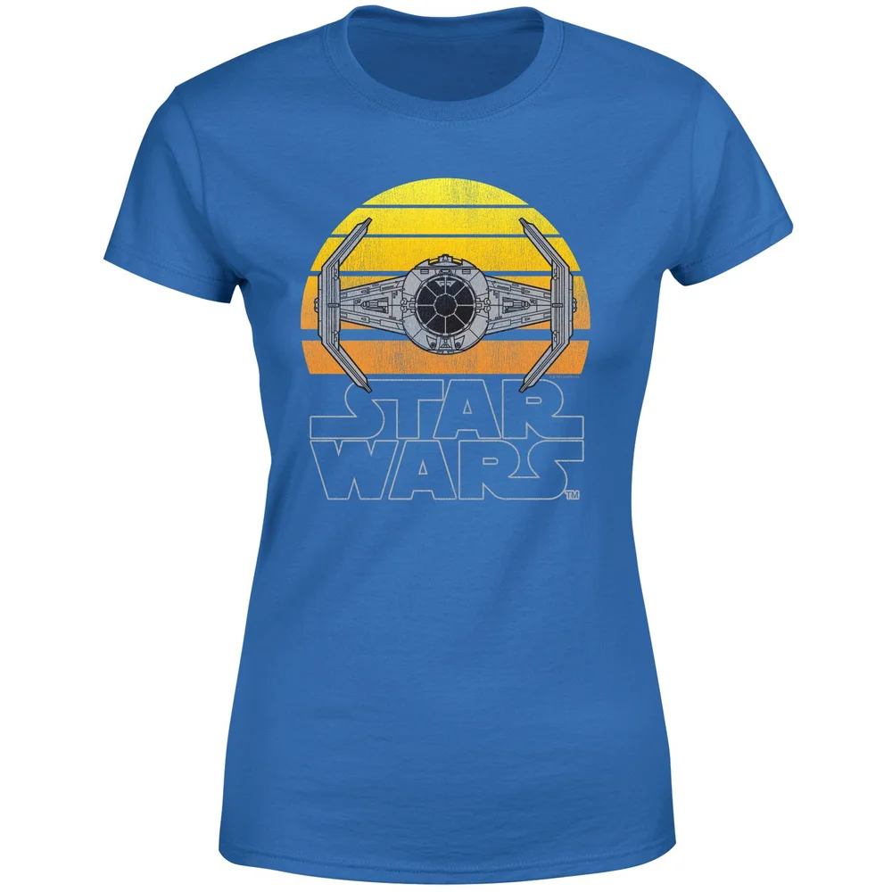 Star Wars Classic Sunset Tie Women's T-Shirt - Blue - XS Afbeelding 1