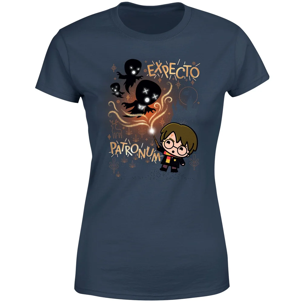 Harry Potter Kids Expecto Patronum Women's T-Shirt - Navy - XS Afbeelding 1