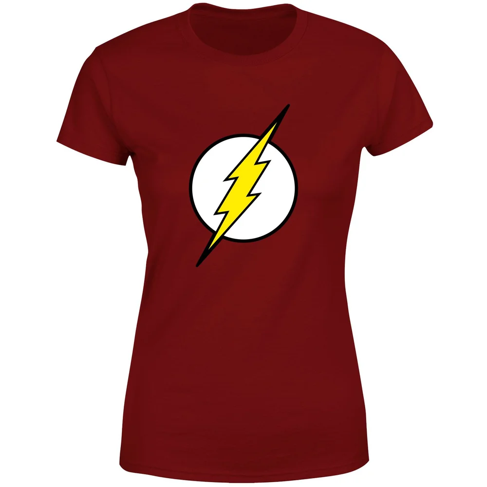 Justice League Flash Logo Women's T-Shirt - Burgundy - L Afbeelding 1