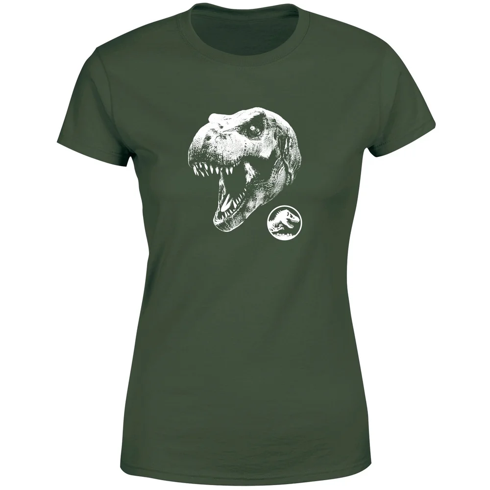 Jurassic Park T Rex Women's T-Shirt - Green - XS Afbeelding 1