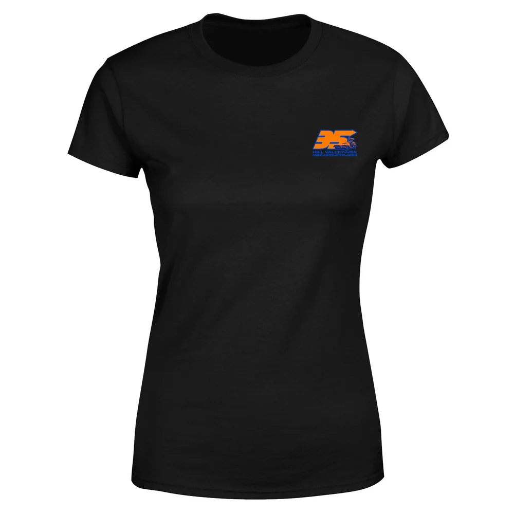 Back To The Future 35 Hill Valley Front Women's T-Shirt - Black - XS Afbeelding 1