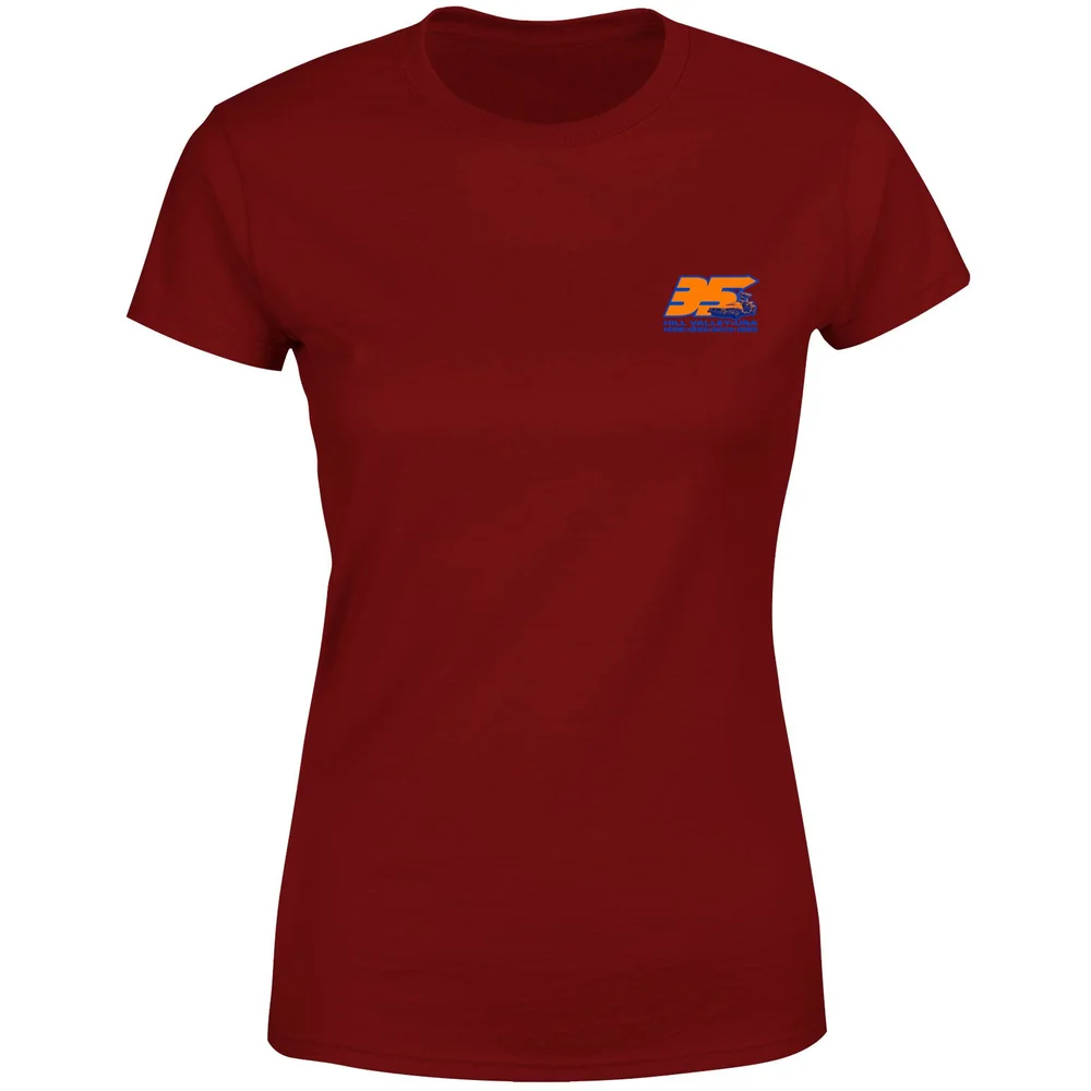 Back To The Future 35 Hill Valley Front Women's T-Shirt - Burgundy - XS Afbeelding 1