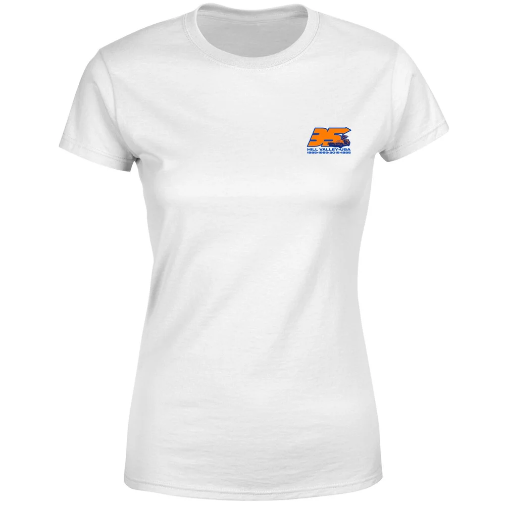 Back To The Future 35 Hill Valley Front Women's T-Shirt - White - XS Afbeelding 1