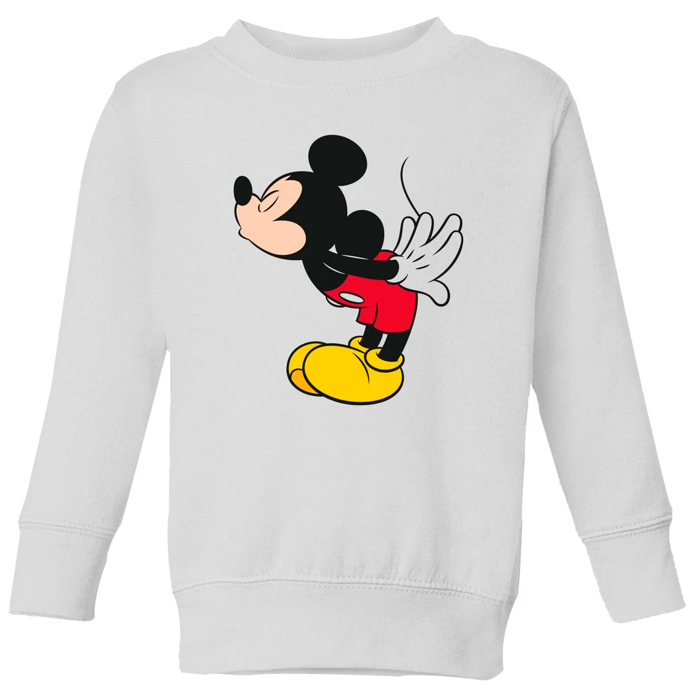 Disney Mickey Mouse Mickey Split Kiss Kids' Sweatshirt - White - 98/104 (3-4 jaar) Afbeelding 1