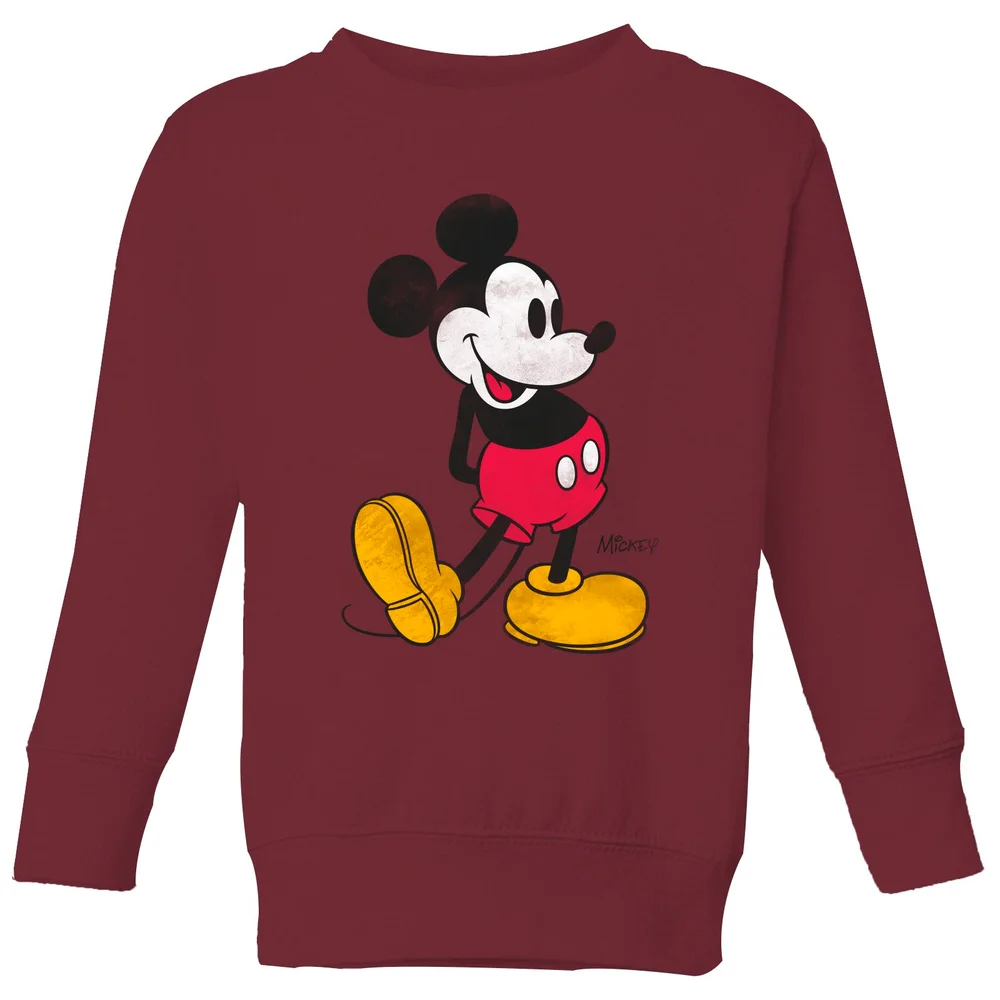 Disney Mickey Mouse Classic Kick Kids' Sweatshirt - Burgundy - 98/104 (3-4 jaar) Afbeelding 1