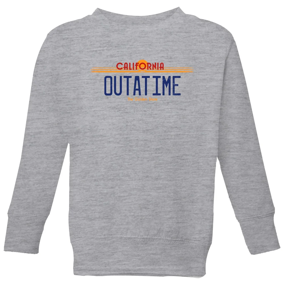 Back To The Future Outatime Plate Kids' Sweatshirt - Grey - 146/152 (11-12 jaar) Afbeelding 1