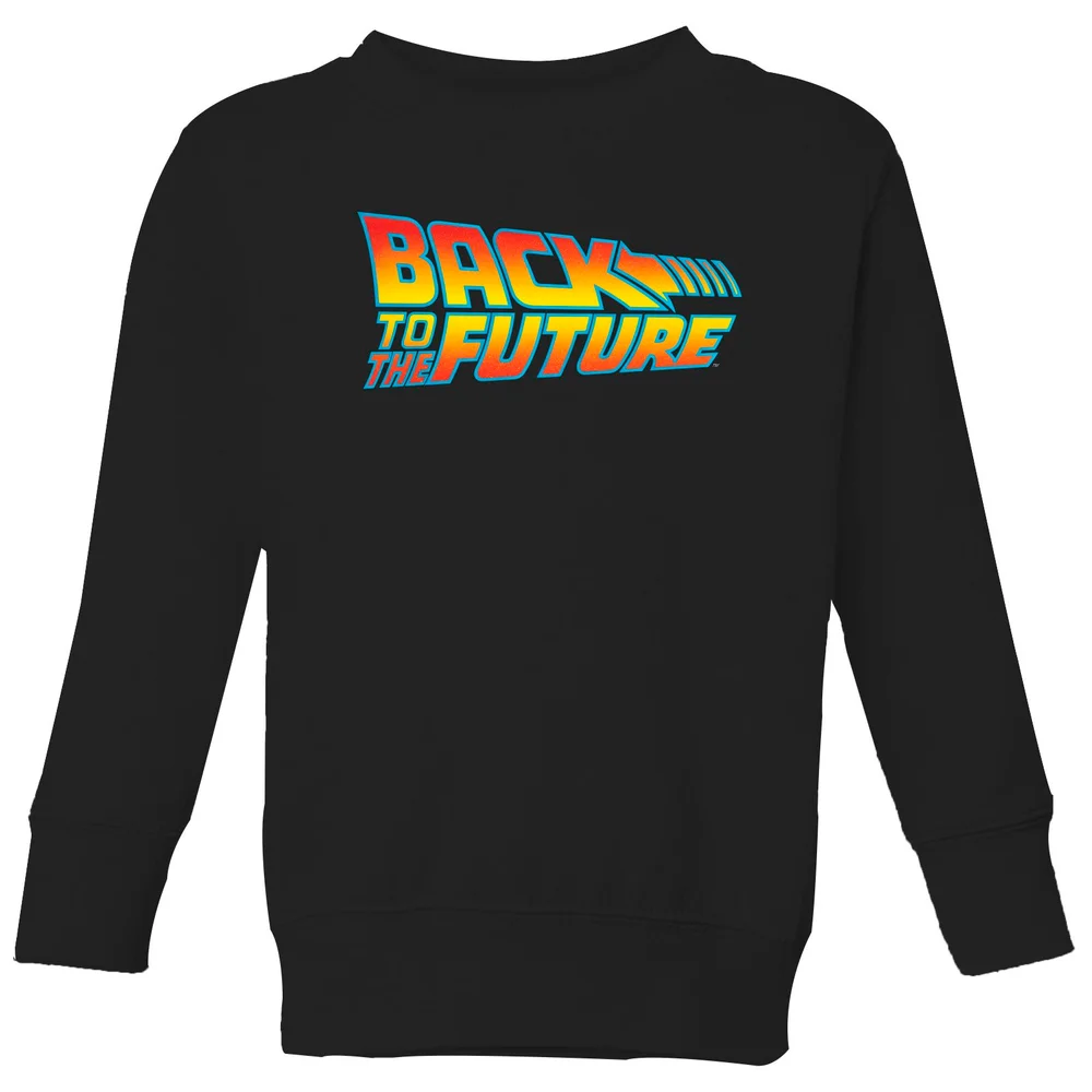 Back To The Future Classic Logo Kids' Sweatshirt - Black - 98/104 (3-4 jaar) Afbeelding 1