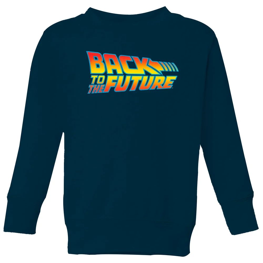 Back To The Future Classic Logo Kids' Sweatshirt - Navy - 98/104 (3-4 jaar) Afbeelding 1