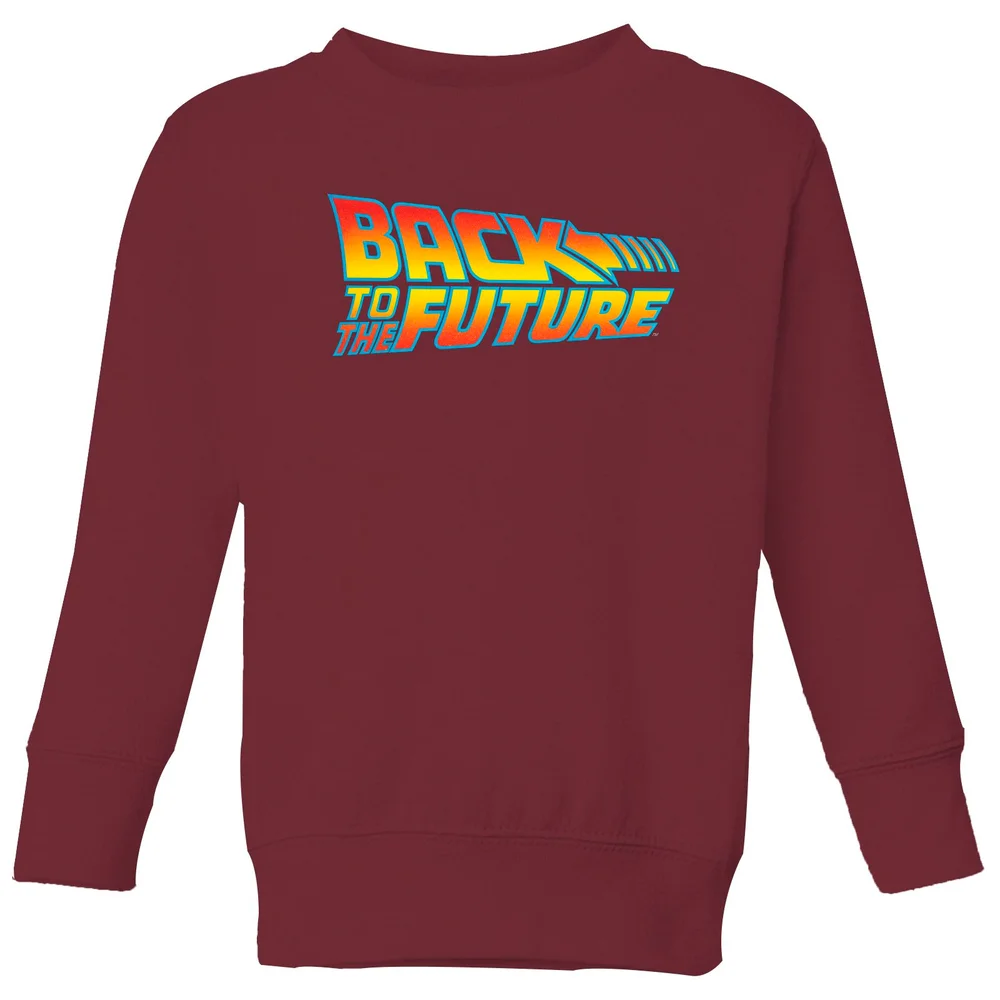 Back To The Future Classic Logo Kids' Sweatshirt - Burgundy - 98/104 (3-4 jaar) Afbeelding 1
