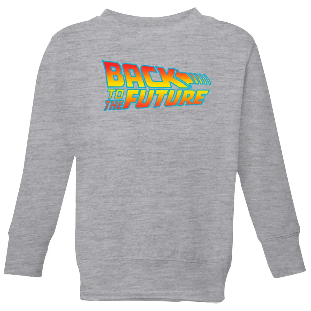Back To The Future Classic Logo Kids' Sweatshirt - Grey - 98/104 (3-4 jaar) Afbeelding 1