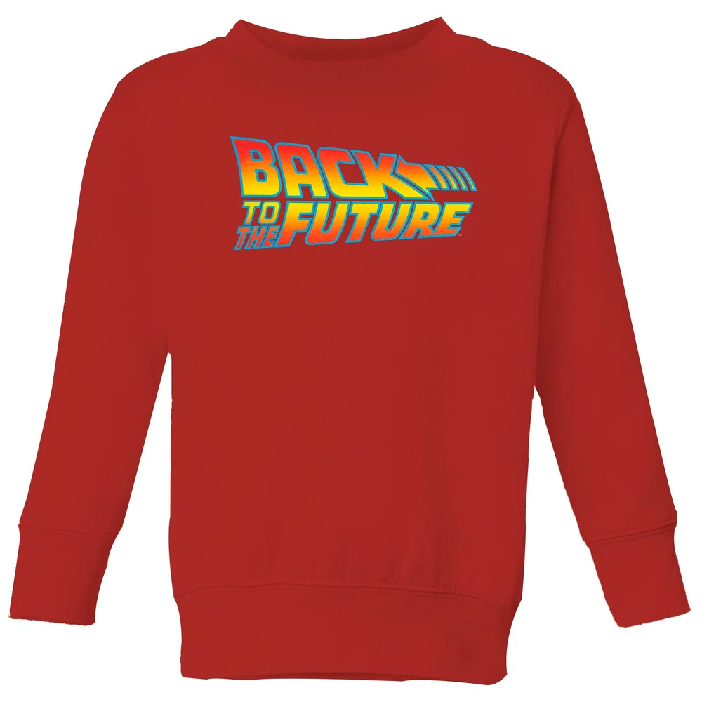 Back To The Future Classic Logo Kids' Sweatshirt - Red - 98/104 (3-4 jaar) Afbeelding 1