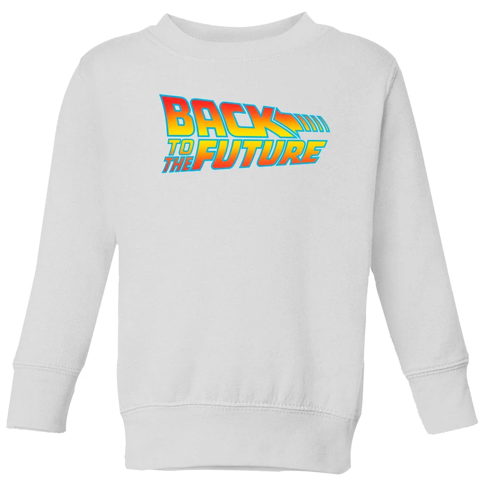 Back To The Future Classic Logo Kids' Sweatshirt - White - 146/152 (11-12 jaar) Afbeelding 1