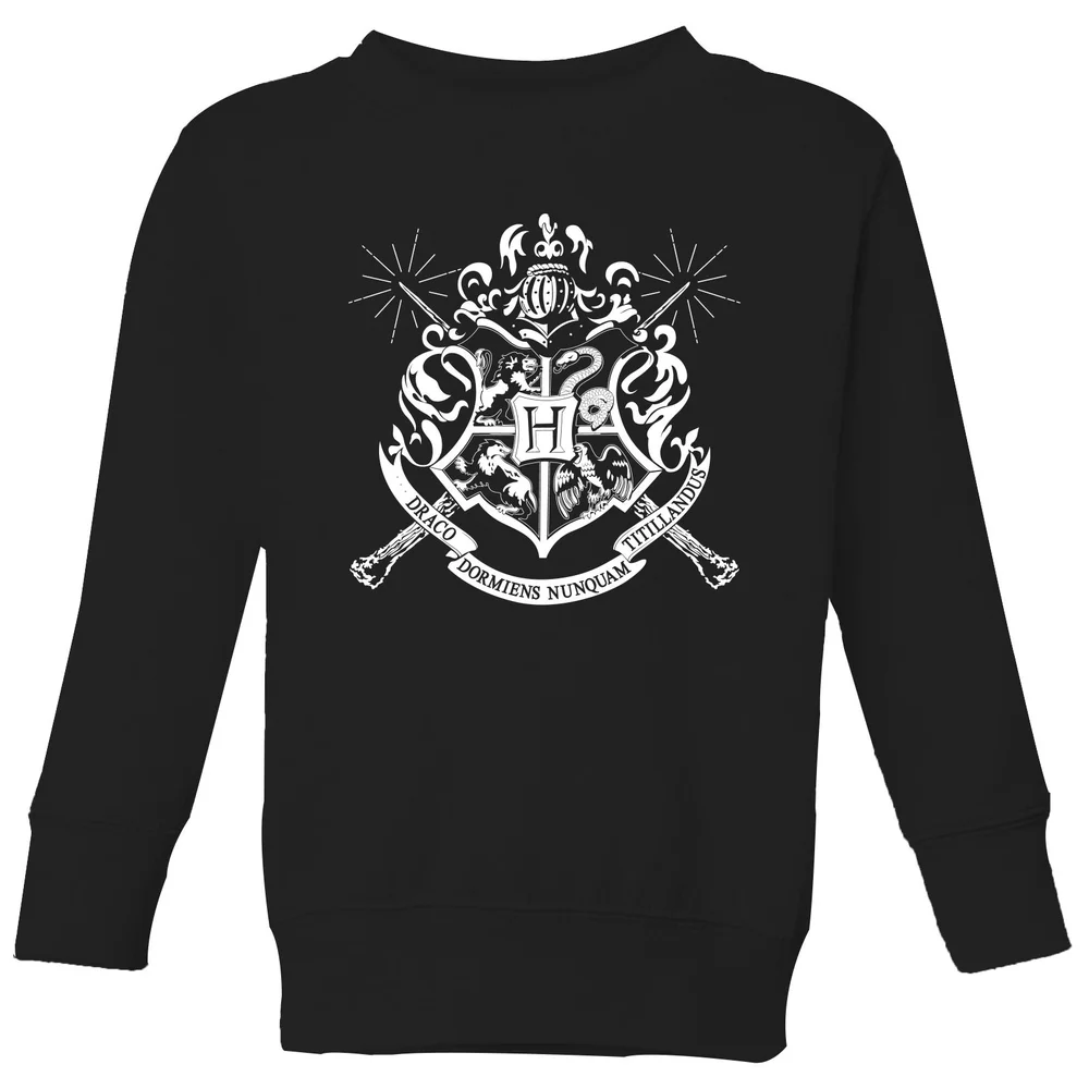 Harry Potter Hogwarts House Crest Kids' Sweatshirt - Black - 98/104 (3-4 jaar) Afbeelding 1