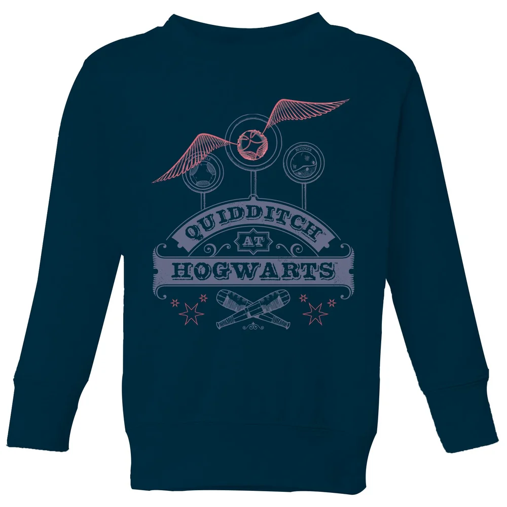 Harry Potter Quidditch At Hogwarts Kids' Sweatshirt - Navy - 98/104 (3-4 jaar) Afbeelding 1