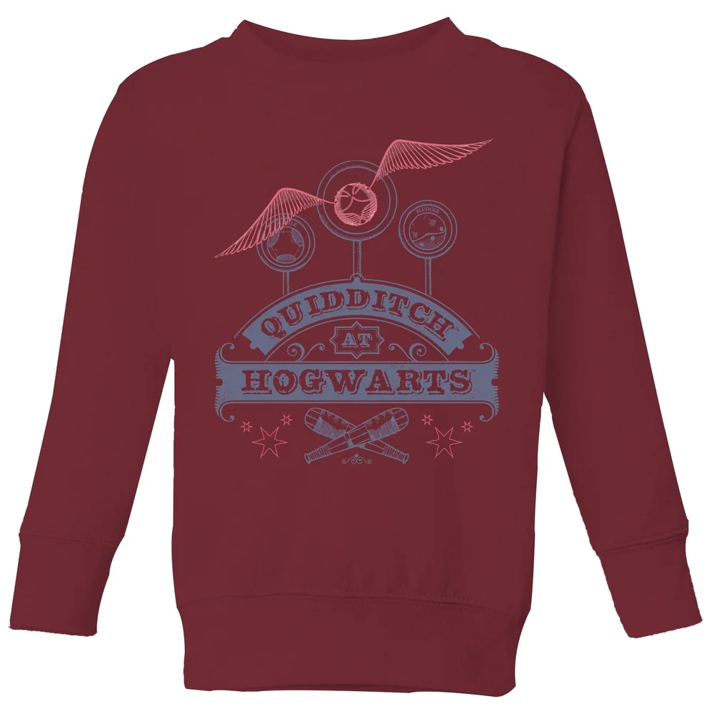 Harry Potter Quidditch At Hogwarts Kids' Sweatshirt - Burgundy - 98/104 (3-4 jaar) Afbeelding 1