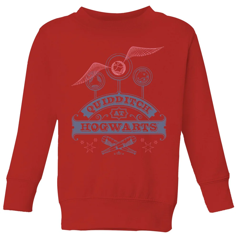 Harry Potter Quidditch At Hogwarts Kids' Sweatshirt - Red - 98/104 (3-4 jaar) Afbeelding 1