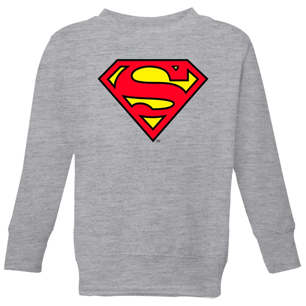 Official Superman Shield Kids' Sweatshirt - Grey - 98/104 (3-4 jaar) Afbeelding 1