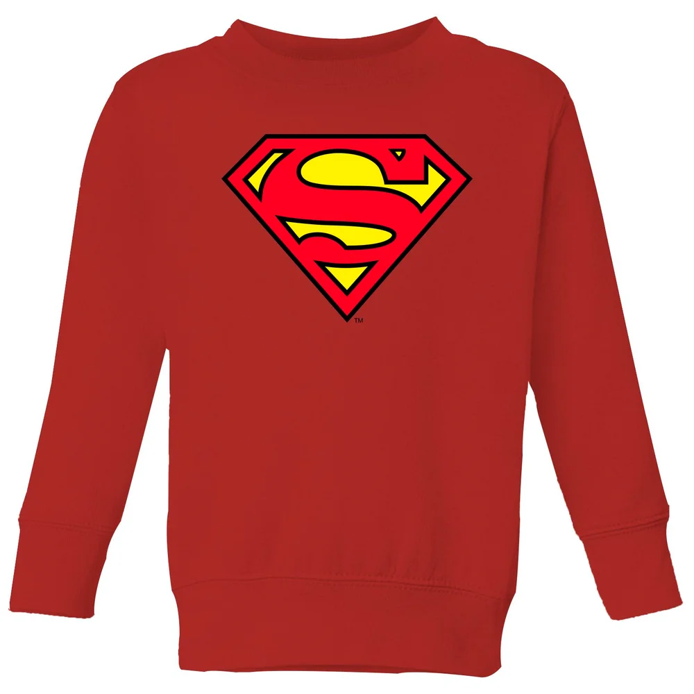 Official Superman Shield Kids' Sweatshirt - Red - 98/104 (3-4 jaar) Afbeelding 1