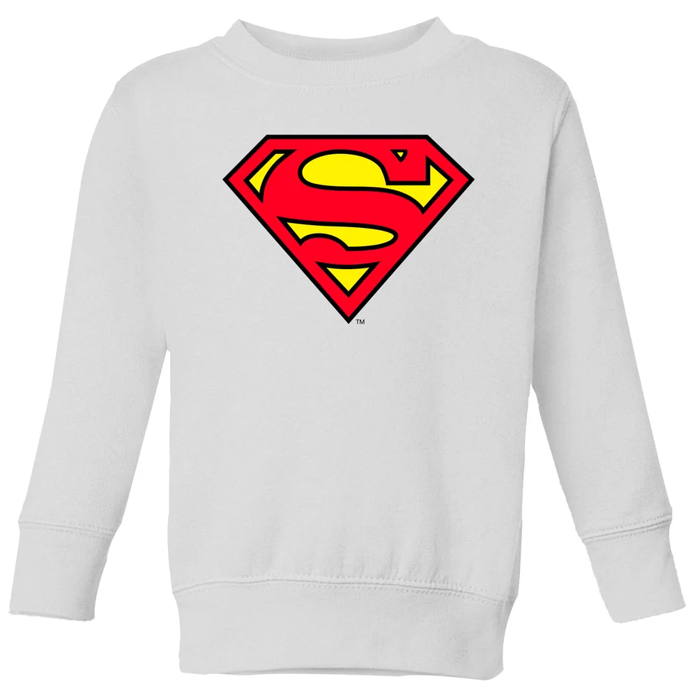 Official Superman Shield Kids' Sweatshirt - White - 122/128 (7-8 jaar) Afbeelding 1