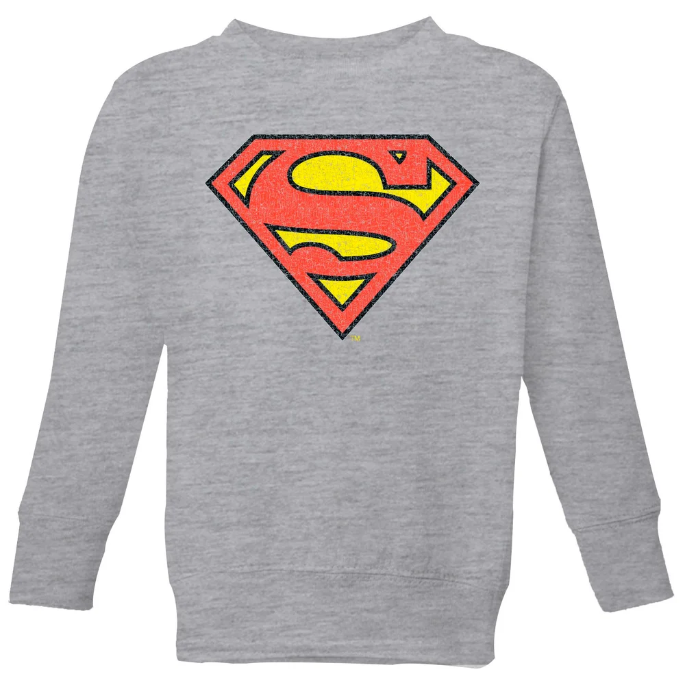 Official Superman Crackle Logo Kids' Sweatshirt - Grey - 98/104 (3-4 jaar) Afbeelding 1