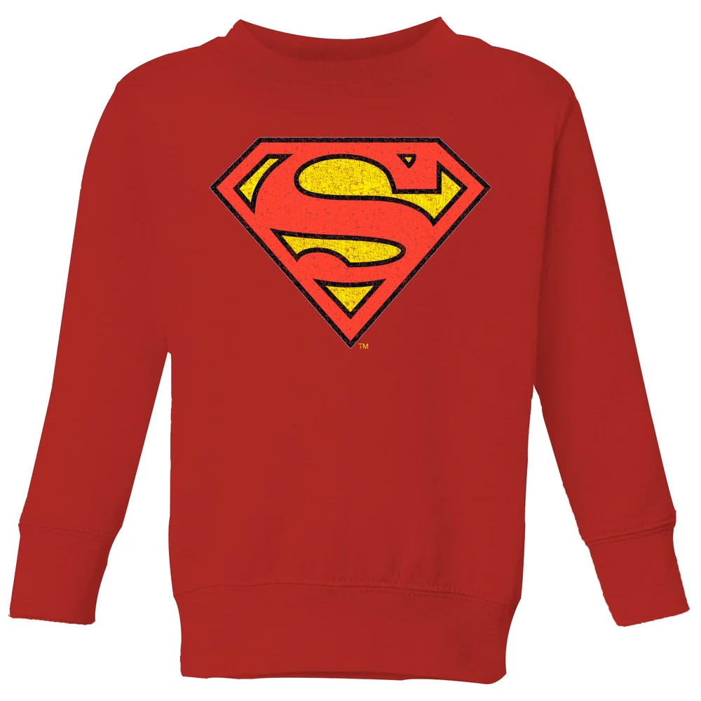 Official Superman Crackle Logo Kids' Sweatshirt - Red - 98/104 (3-4 jaar) Afbeelding 1