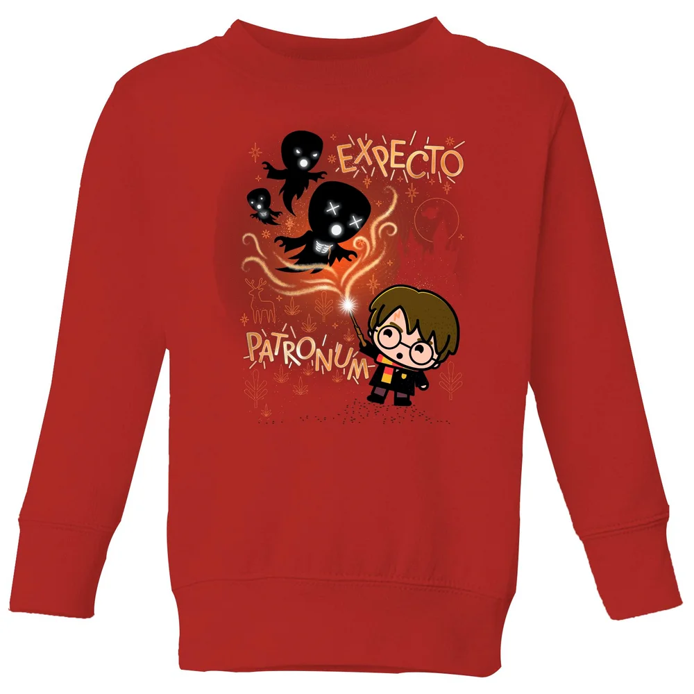 Harry Potter Kids Expecto Patronum Kids' Sweatshirt - Red - 98/104 (3-4 jaar) Afbeelding 1
