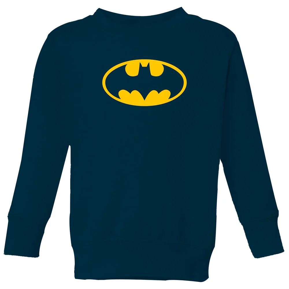 Justice League Batman Logo Kids' Sweatshirt - Navy - 98/104 (3-4 jaar) Afbeelding 1