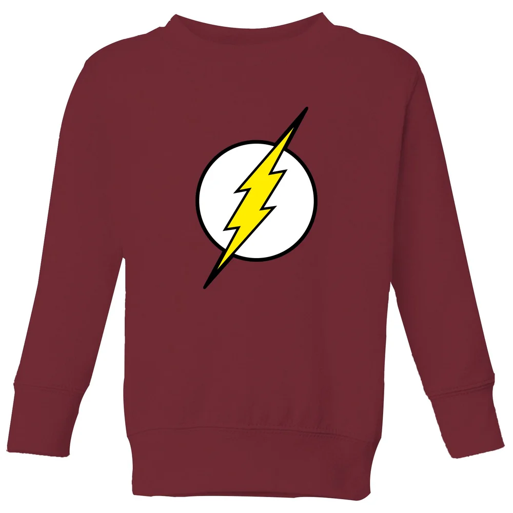 Justice League Flash Logo Kids' Sweatshirt - Burgundy - 98/104 (3-4 jaar) Afbeelding 1