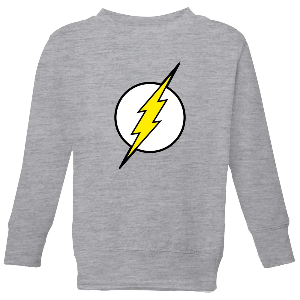 Justice League Flash Logo Kids' Sweatshirt - Grey - 98/104 (3-4 jaar) Afbeelding 1