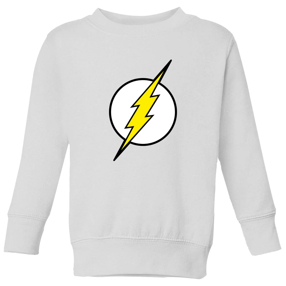 Justice League Flash Logo Kids' Sweatshirt - White - 98/104 (3-4 jaar) Afbeelding 1