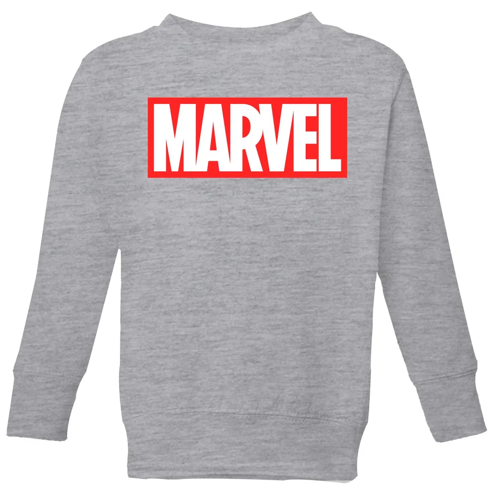 Marvel Logo Kids' Sweatshirt - Grey - 98/104 (3-4 jaar) Afbeelding 1