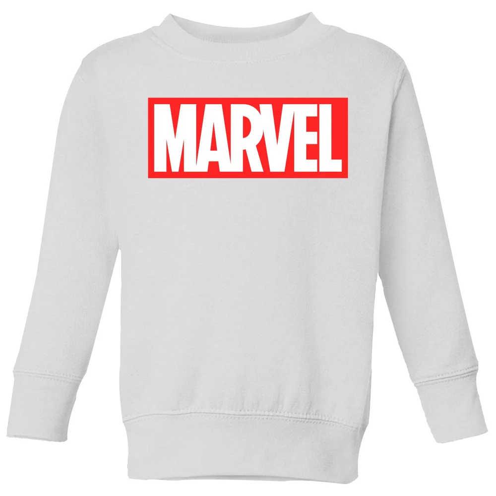 Marvel Logo Kids' Sweatshirt - White - 98/104 (3-4 jaar) Afbeelding 1