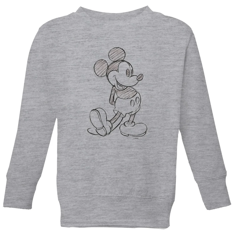 Disney Mickey Mouse Sketch Kids' Sweatshirt - Grey - 98/104 (3-4 jaar) Afbeelding 1